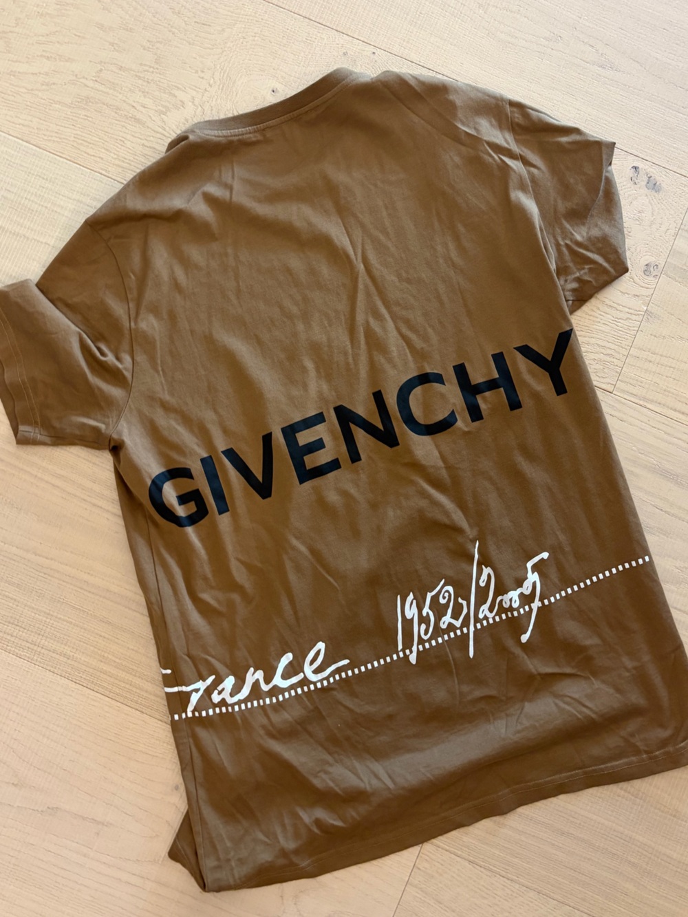 Givenchy Brown Tee with Black Back Logo